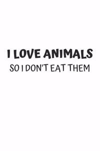 I Love Animal So I Don't Eat Them