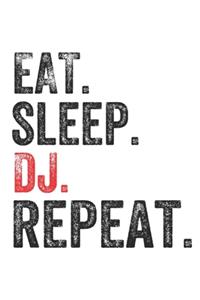 Eat Sleep DJ Repeat Sports Notebook Gift