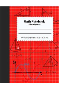Math Notebook 1/2 Inch Squares