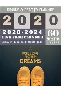 5 year monthly planner 2020-2024