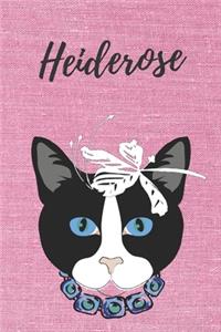 Katze Notizbuch / Notizheft / Journal / Malbuch / Tagebuch / Kritzelbuch / DIN A5 / Geschenk Heiderose