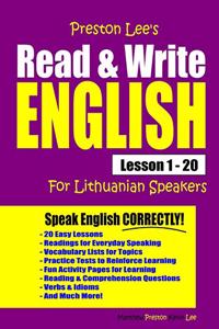 Preston Lee's Read & Write English Lesson 1 - 20 For Lithuanian Speakers