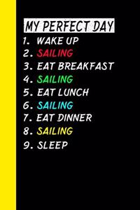 My Perfect Day Wake Up Sailing Eat Breakfast Sailing Eat Lunch Sailing Eat Dinner Sailing Sleep