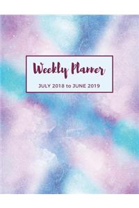 Weekly Planner July 2018 to June 2019