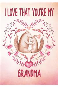 I Love That You're My Grandma Keepsake Journal Squirrels