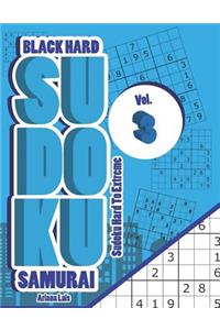 Black Hard Sudoku Samurai Vol.3
