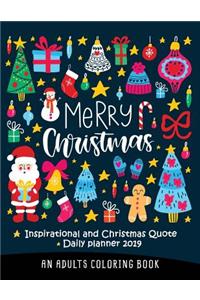 Inspirational and Christmas Quote Daily Planner 2019