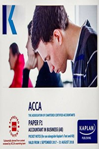 F1 Accountant in Business - Pocket Notes