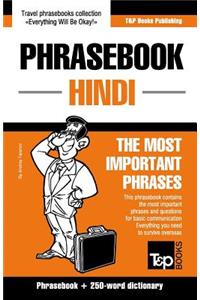 English-Hindi phrasebook and 250-word mini dictionary