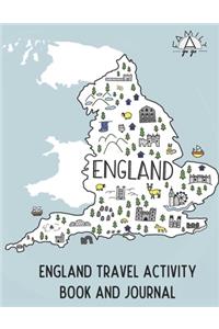 England Travel Activity Book and Journal