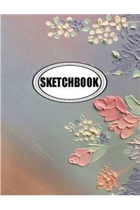 Sketchbook : Flower Paint: 120 Pages of 8.5 x 11 Blank Paper for Drawing, Doodling or Sketching (Sketchbooks)