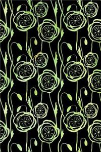 Bullet Journal Notebook Scribbly Watercolor Flowers Pattern 6