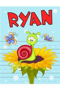 Ryan: Personalized Book with Child's Name, Primary Writing Tablet, 65 Sheets of Practice Paper, 1