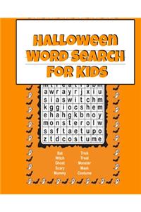 Halloween Word Search For Kids