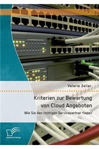 Kriterien zur Bewertung von Cloud Angeboten