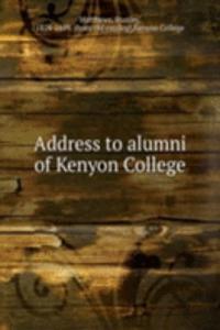 Address to alumni of Kenyon College