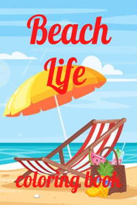 Beach coloring book