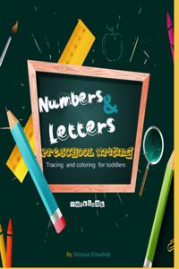 Numbers &letters preschool writing workbook tracing and coloring for toddlers