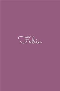 Fabia: notebook with the name on the cover, elegant, discreet, official notebook for notes, dot grid notebook,