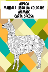 Mandala Libro da colorare - Carta spessa - Animale - Alpaca