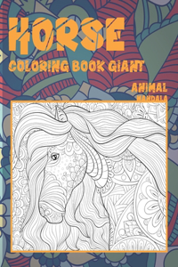 Mandala Coloring Book Giant - Animal - Horse