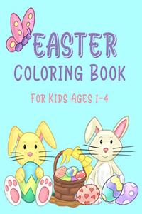 Easter Coloring Book For Kids Ages 1-4