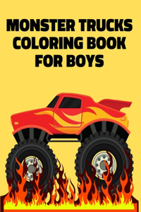 Monster Trucks Coloring Book For Boys