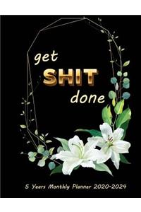 5 Years Monthly Planner 2020-2024