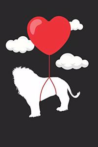 Valentine's Day Notebook - Valentine's Day Gift for Animal Lover - Valentine's Day Lion Journal - Lion Diary