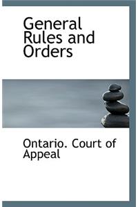 General Rules and Orders