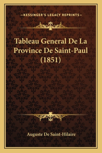 Tableau General De La Province De Saint-Paul (1851)