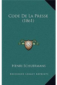 Code de La Presse (1861)