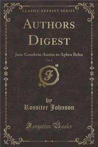 Authors Digest, Vol. 2