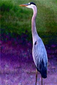 Journal Blue Heron Wildlife Painting