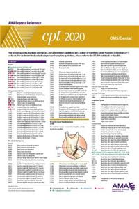 CPT 2020 Express Reference Coding Card: Oms/Dental