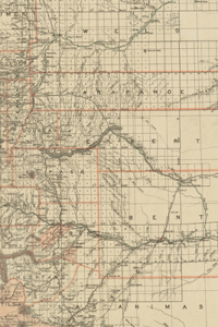 Colorado Vintage Map Field Journal Notebook, 50 pages/25 sheets, 4x6