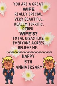 You Are A Great Wife Really Special Happy 5th Anniversary