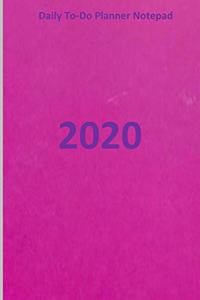 Daily to-do planner notepad 2020