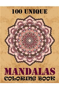 100 Unique Mandalas Coloring Book