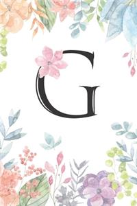 Monogrammed Floral G Journal by Crazy Beautiful Designs