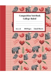 Composition Notebook College Ruled Lined Sheets