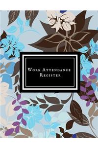 Work Attendance Register