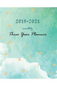 2019-2021 Monthly Three Year Planner