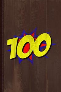 Superhero 100 Years Old Birthday Journal Notebook