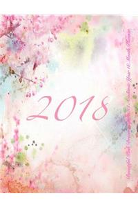 2018 Beautiful Pink Dreamscape 2018 Academic Year 18 Month Planner