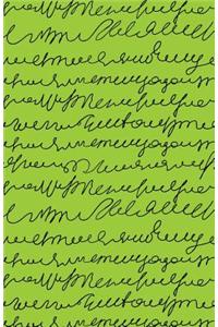 Journal Notebook Scribbly Writing Black and Green