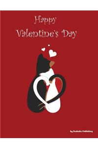 Happy Valentine's Day: Blank Notebook, 120 Pages, Extra Large (8.5 X 11 Inches), White Paper Glossy Cover