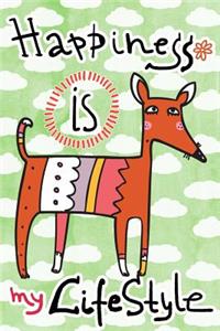 Bullet Journal Notebook for Dog Lovers, Happiness Is My Lifestyle Red Dog 4