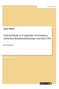 Unterschiede in Corporate Governance zwischen Kontinentaleuropa und den USA