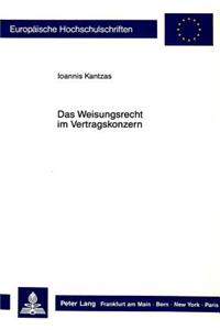 Das Weisungsrecht Im Vertragskonzern